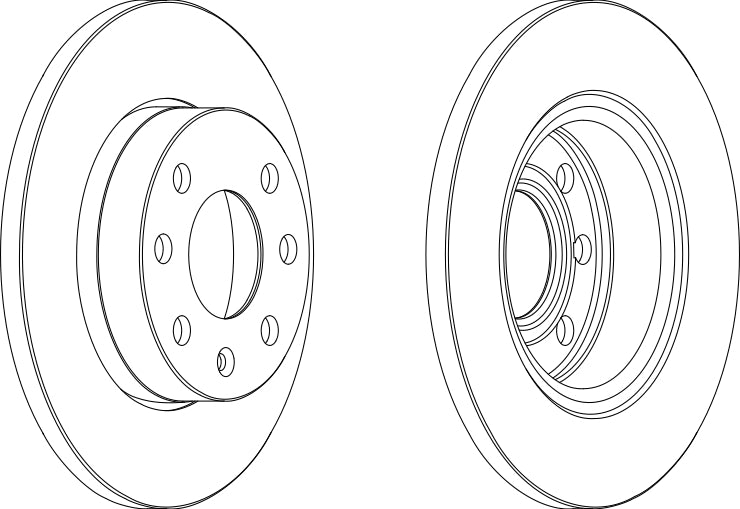 Pair Of Coated Brake Discs Ferodo DDF116C