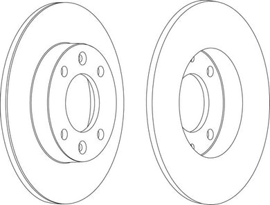 Pair Of Coated Brake Discs Ferodo DDF1178C