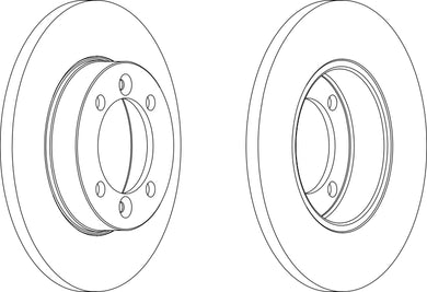 Front Pair Of Brake Discs Fits Renault Toyota OE 7700677045 Ferodo DDF118