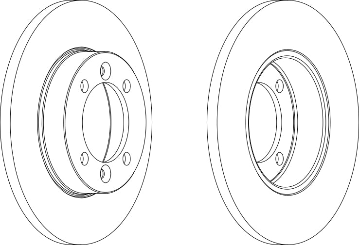 Front Pair Of Brake Discs Fits Renault Toyota OE 7700677045 Ferodo DDF118