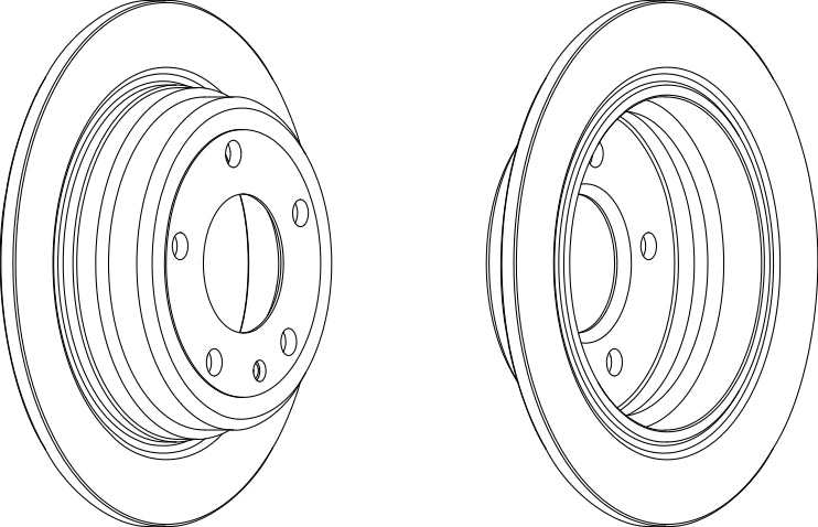 Rear Pair Of Brake Discs Fits Alpina BMW OE 34211121387 Ferodo DDF120