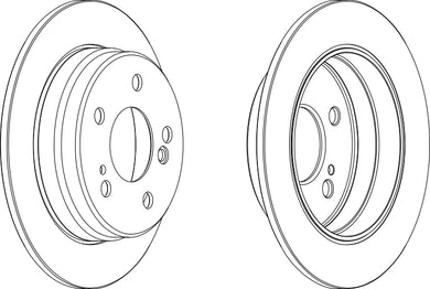 Pair Of Coated Brake Discs Ferodo DDF122C
