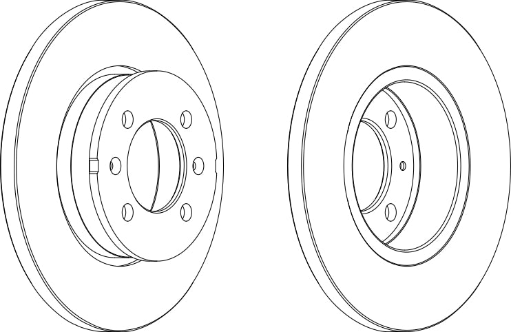 Front Pair Of Brake Discs Fits Austin MG Reliant Rover OE EBT29 Ferodo DDF123