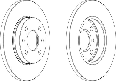 Front Pair Of Brake Discs Fits Autobianchi Fiat Innocenti Lancia Ferodo DDF125