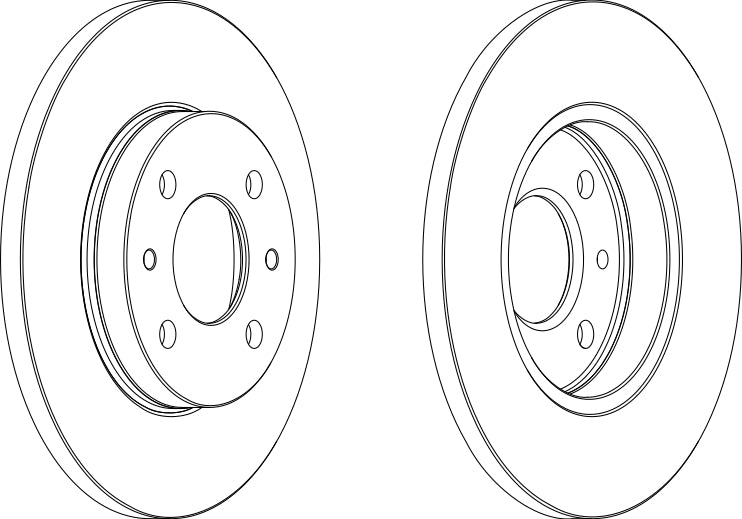 Front Pair Of Brake Discs Fits Autobianchi Fiat Innocenti Lancia Ferodo DDF125