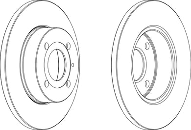 Front Pair Of Brake Discs Fits Alfa Romeo OE 130474 Ferodo DDF127