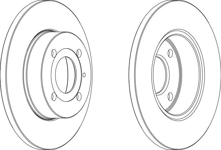 Front Pair Of Brake Discs Fits Alfa Romeo OE 130474 Ferodo DDF127