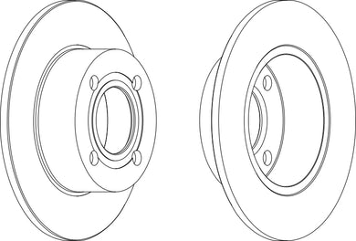 Pair Of Coated Brake Discs Ferodo DDF128C