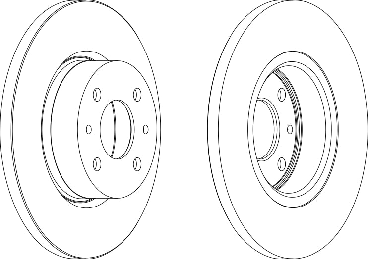 Front Pair Of Brake Discs Fits Fiat Lancia OE 82434169 Ferodo DDF129