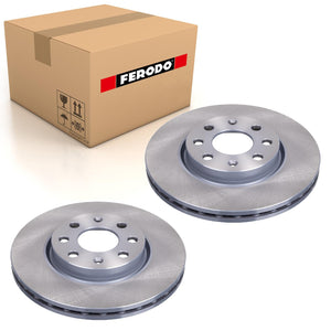 Pair Of Coated Brake Discs Ferodo DDF1304C