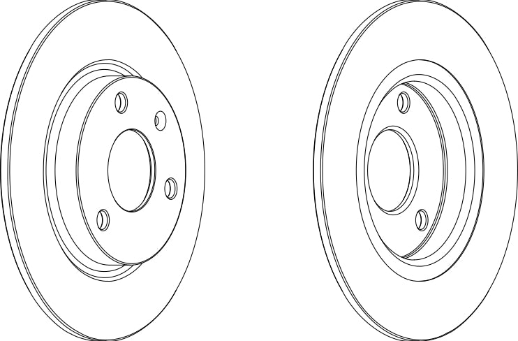 Pair Of Coated Brake Discs Ferodo DDF132C