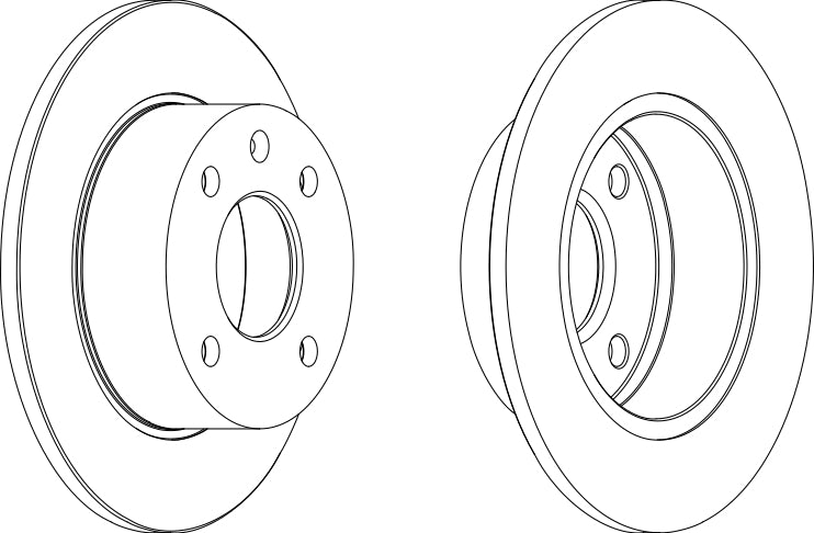 Front Pair Of Brake Discs Fits Ford OE 1629475 Ferodo DDF135