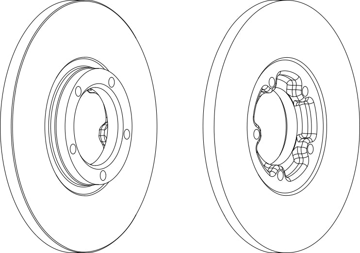 Front Pair Of Brake Discs Fits Ford OE 5022676 Ferodo DDF138