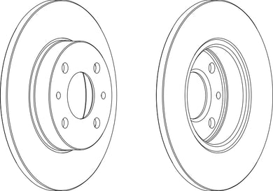 Pair Of Coated Brake Discs Ferodo DDF140C