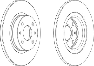 Front Pair Of Brake Discs Fits Alfa Romeo Chrysler Fiat Lancia Ferodo DDF141