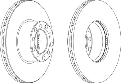 Front Pair Of Brake Discs Fits Alfa Romeo Mercedes-Benz Ferodo DDF142