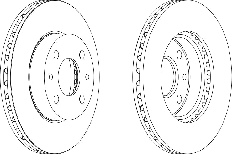 Front Pair Of Brake Discs Fits Alfa Romeo Fiat OE 7550923 Ferodo DDF148