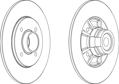 Brake Disc Single Ferodo DDF1517-1