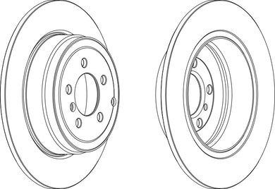 Coated Brake Disc Single Ferodo DDF1518C-1