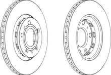 Load image into Gallery viewer, Rear Pair Of Coated Brake Discs Fits Audi VW OE 3D0615601E Ferodo DDF1526C