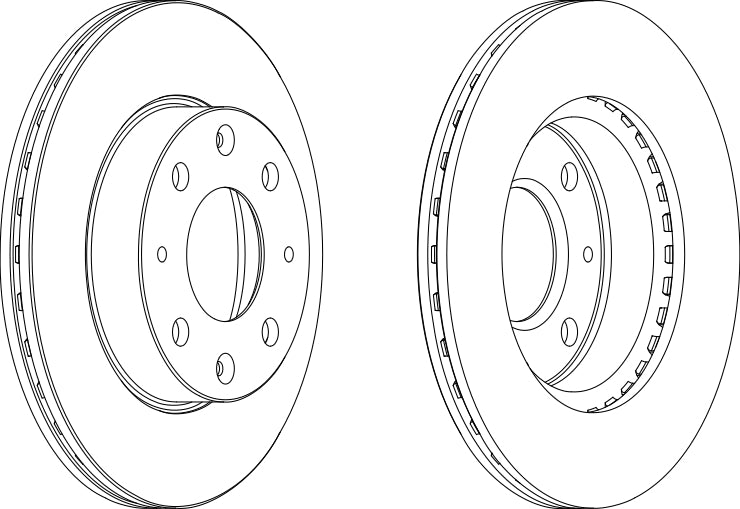 Front Pair Of Brake Discs Fits Alfa Romeo Honda OE 45251SB2751 Ferodo DDF152