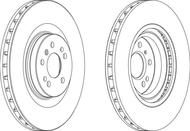 Coated Brake Disc Single Ferodo DDF1532C-1