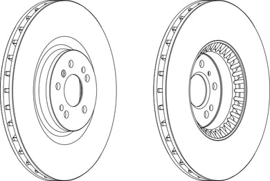 Coated Brake Disc Single Ferodo DDF1534C-1