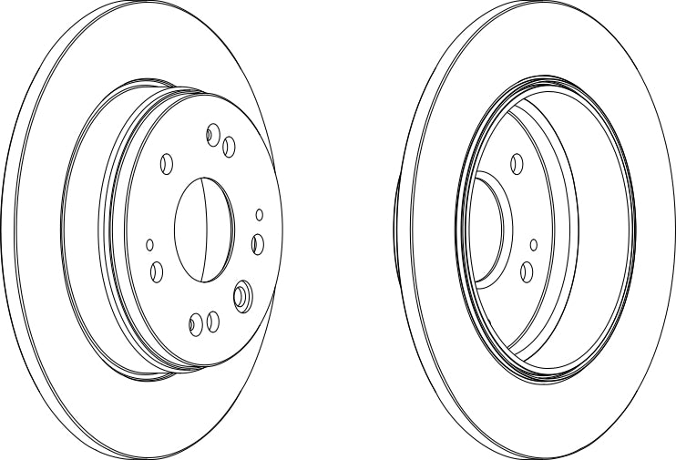 Pair Of Coated Brake Discs Ferodo DDF1540C