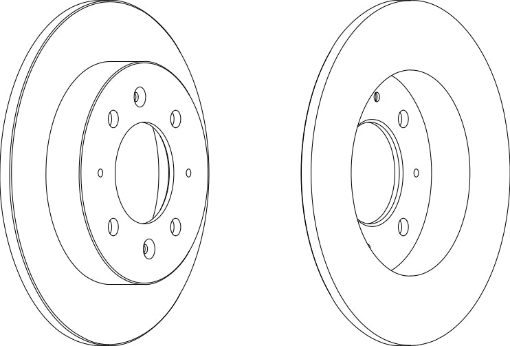 Rear Pair Of Brake Discs Fits Kia OE 584112F100 Ferodo DDF1541