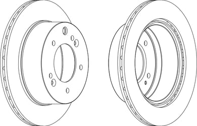 Coated Brake Disc Single Ferodo DDF1543C-1