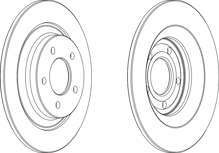 Pair Of Coated Brake Discs Ferodo DDF1547C