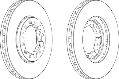 Coated Brake Disc Single Ferodo DDF1552C-1