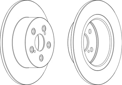 Pair Of Coated Brake Discs Ferodo DDF1556C