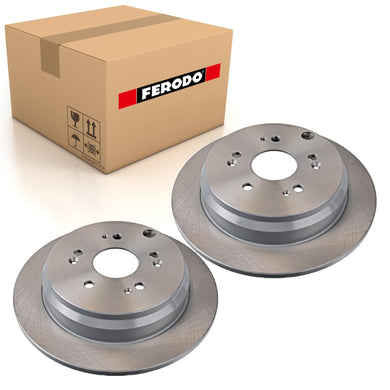 Pair Of Rear Coated Brake Discs Fits CR-V III IV OE 42510SWWG01 Ferodo DDF1608C