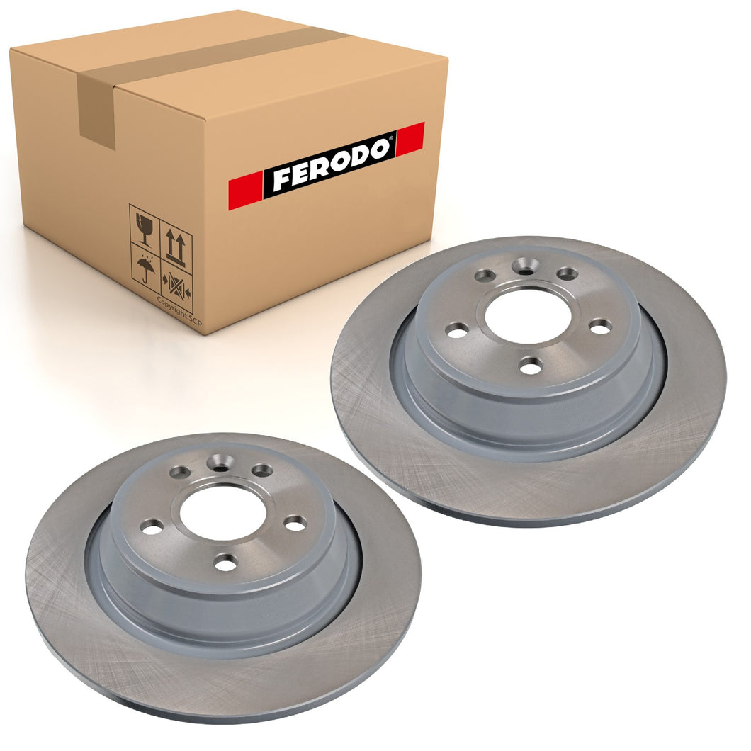 Pair Of Rear Coated Brake Discs Ferodo DDF1616C