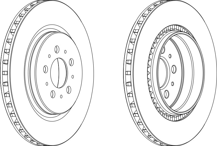 Rear Pair Of Brake Discs Fits Volvo OE 8672113 Ferodo DDF1683