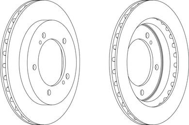 Pair Of Coated Brake Discs Ferodo DDF1687C