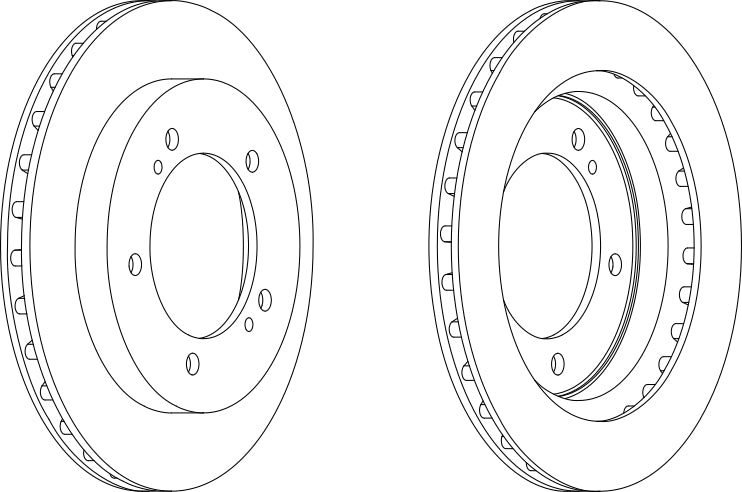Pair Of Coated Brake Discs Ferodo DDF1687C