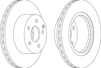 Pair Of Coated Brake Discs Ferodo DDF1688C