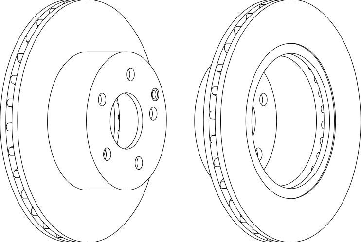 Pair Of Coated Brake Discs Ferodo DDF1688C