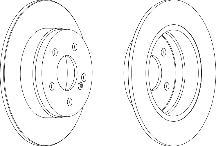 Pair Of Coated Brake Discs Ferodo DDF1689C