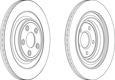 Pair Of Coated Brake Discs Ferodo DDF1703C