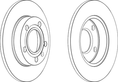 Pair Of Coated Brake Discs Ferodo DDF1709C