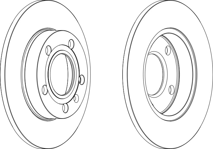 Pair Of Coated Brake Discs Ferodo DDF1709C