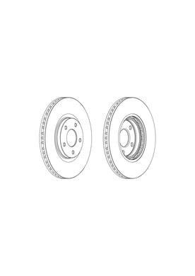 Pair Of Coated Brake Discs Ferodo DDF1724C