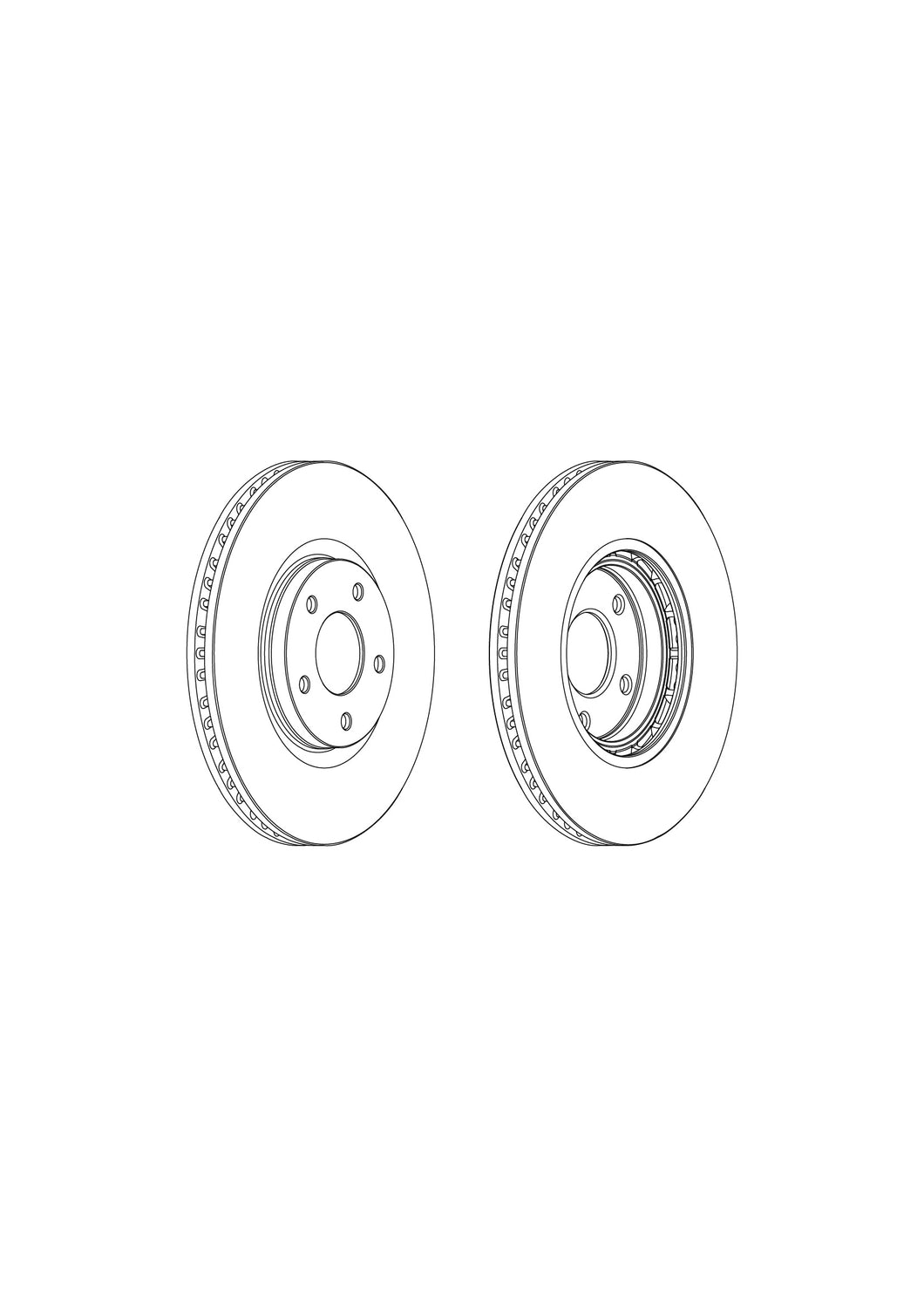 Pair Of Coated Brake Discs Ferodo DDF1724C