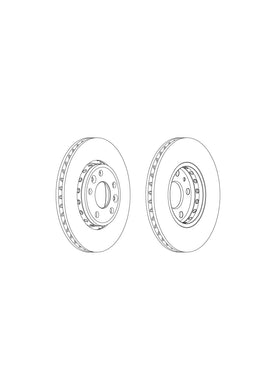 Pair Of Coated Brake Discs Ferodo DDF1726C