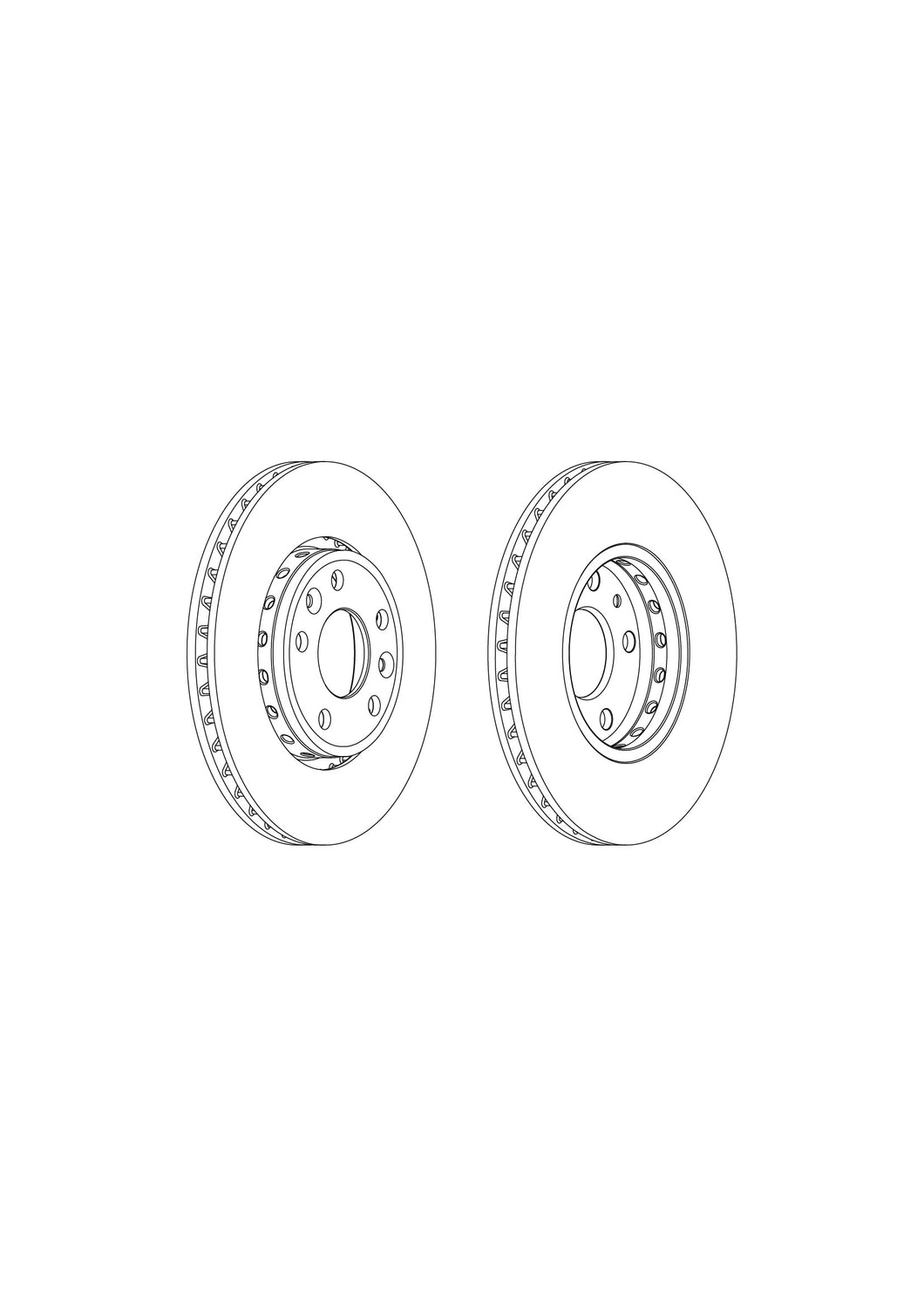 Pair Of Coated Brake Discs Ferodo DDF1726C