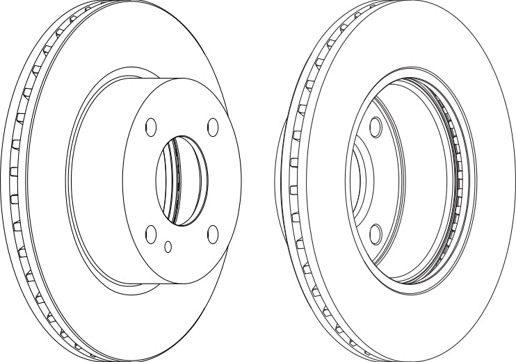 Pair Of Coated Brake Discs Ferodo DDF1740C