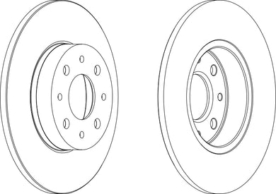 Pair Of Coated Brake Discs Ferodo DDF1741C